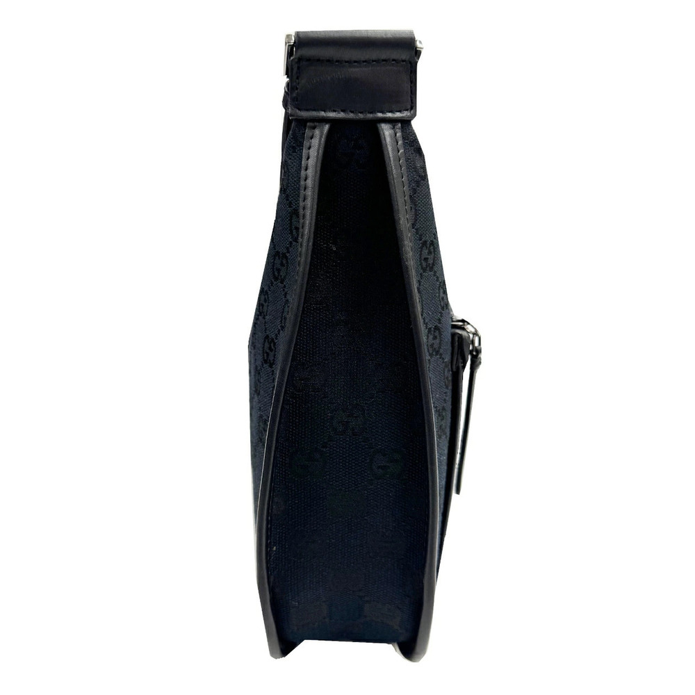 GUCCI One Shoulder Hobo Bag GG Canvas Shoulder Black - Picture 2 of 11